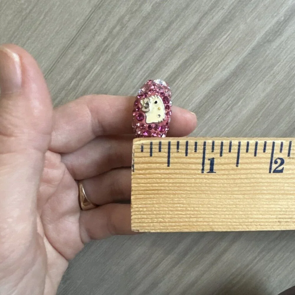 Swarovski × Hello kitty collaboration ring Kawaii Sanrio silver color Sz 58 8.5‎